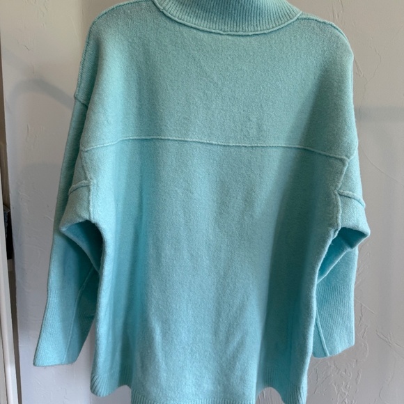 Free People Oversized Mock Neck Sweater with high/low hem, women's XS - Picture 3 of 6